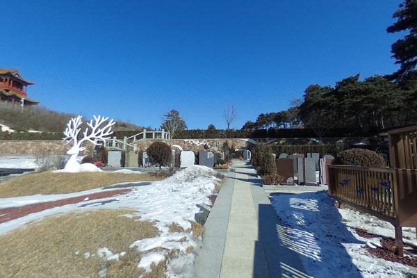 观陵山墓园冬天风景